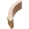Ekena Millwork 3-inch W x 8-inch D x 8-inch H Lafayette Rough Cedar Woodgrain TimberThane Knee Brace, Primed BRCUR03X08X08LFTRCPR - alternate 2